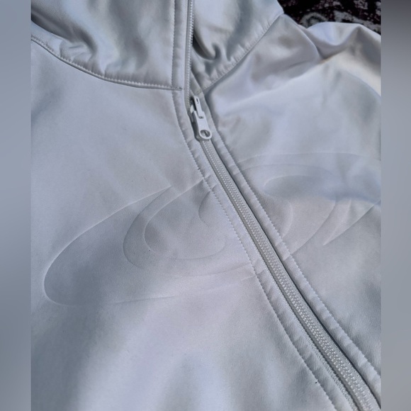 Salomon Jacket Womens Medium White Full Zip Soft Shell Fleece Lined - Picture 6 of 6